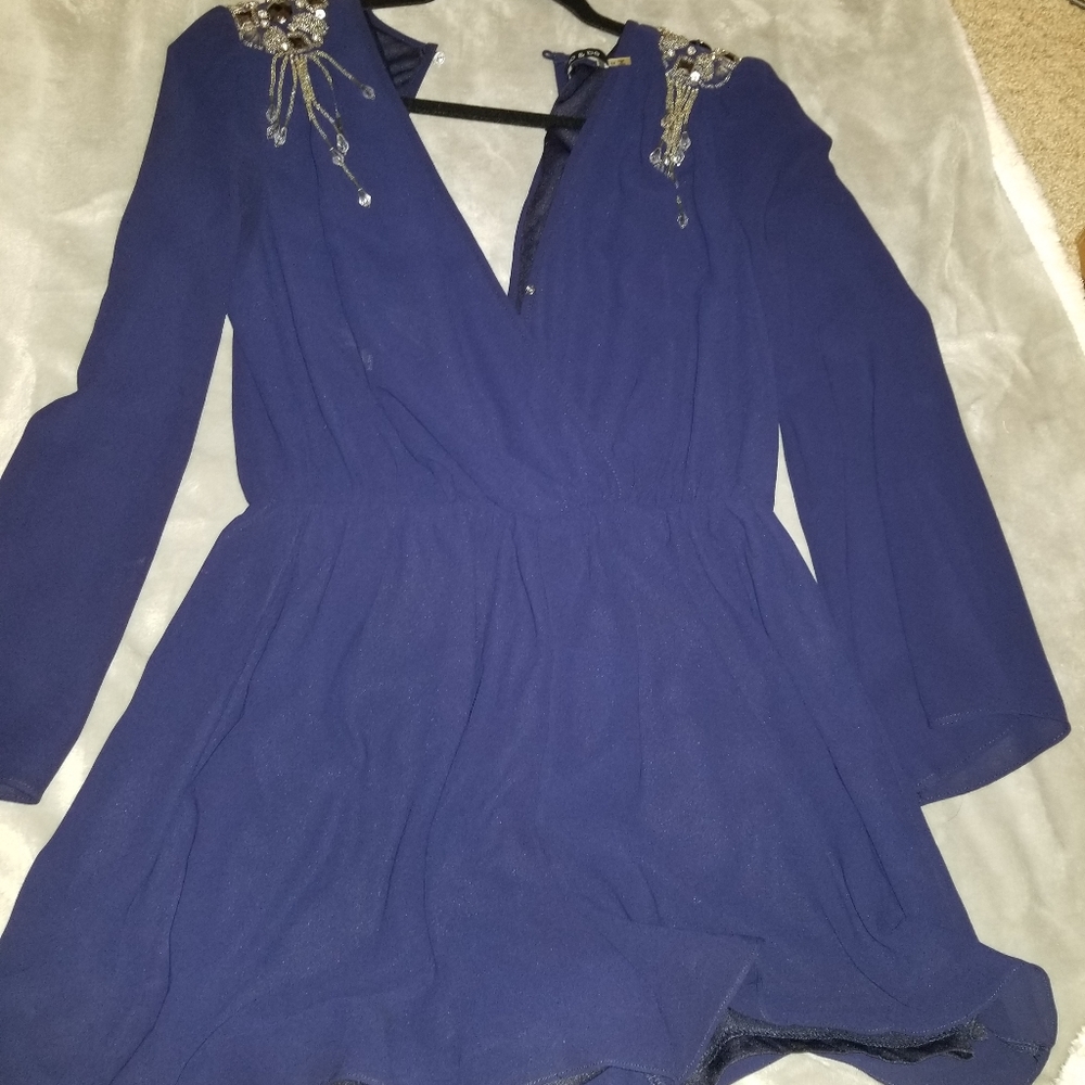 Deep navy blue romper